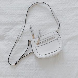 Michael Kors White Pebbled Leather Crossbody